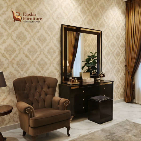 Daska Furniture Classic Black Royal Dressing Table