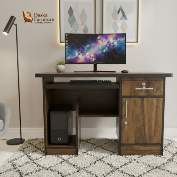 Professional Walnut Home Office Computer Desk