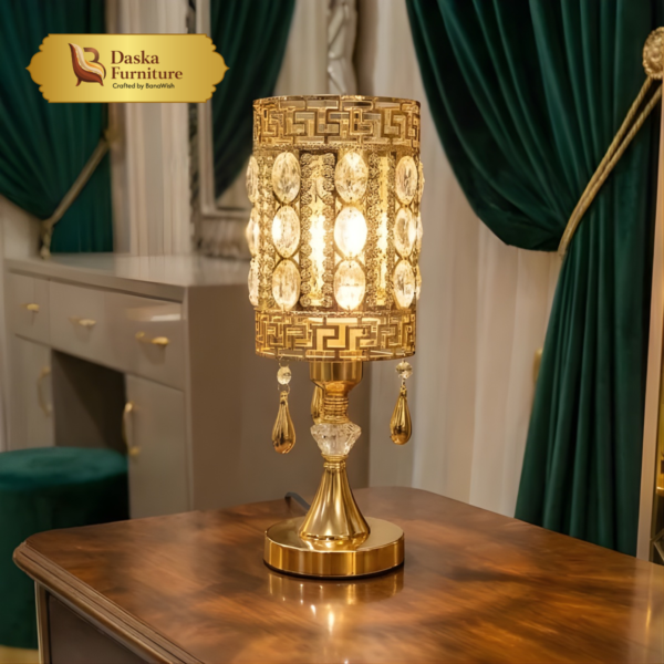 Elegant Gold Crystal Table Lamp